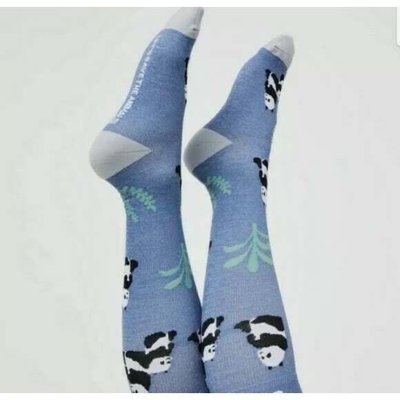 FIGS LE Save The Animals Panda Socks L Light Blue - Picture 4 of 9